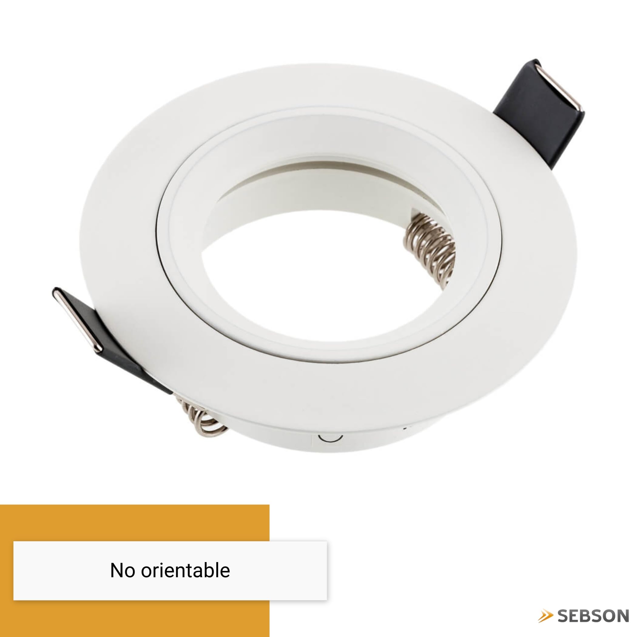 SEBSON Foco Empotrable de Techo con Casquillo GU10 - Set de 12 | Downlight Aluminio Ø80mm, Marco para Focos LED o Halógeno 230V, Diámetro Orificio 65mm