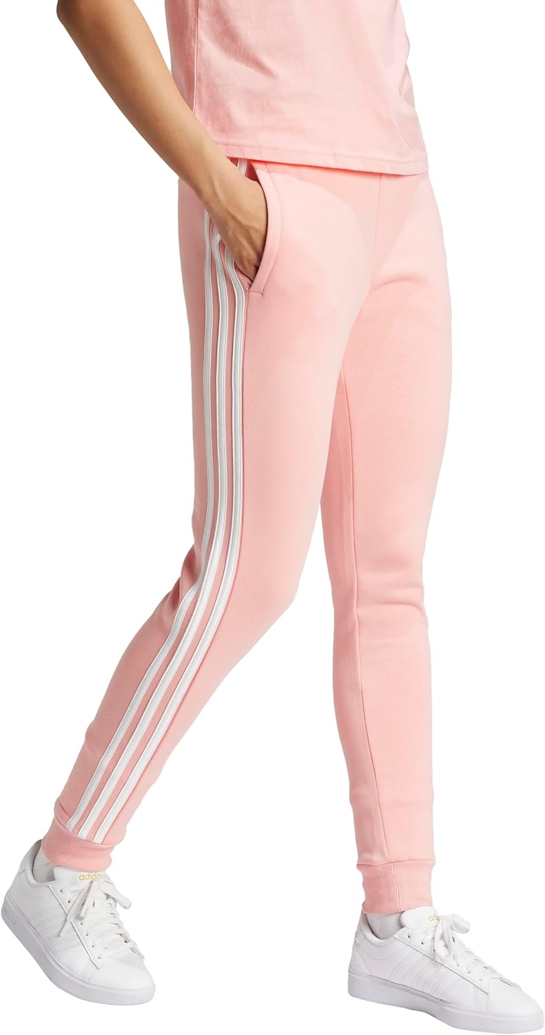 Adidas Womens Essentials 3-Stripes Fleece Pants - Image 4