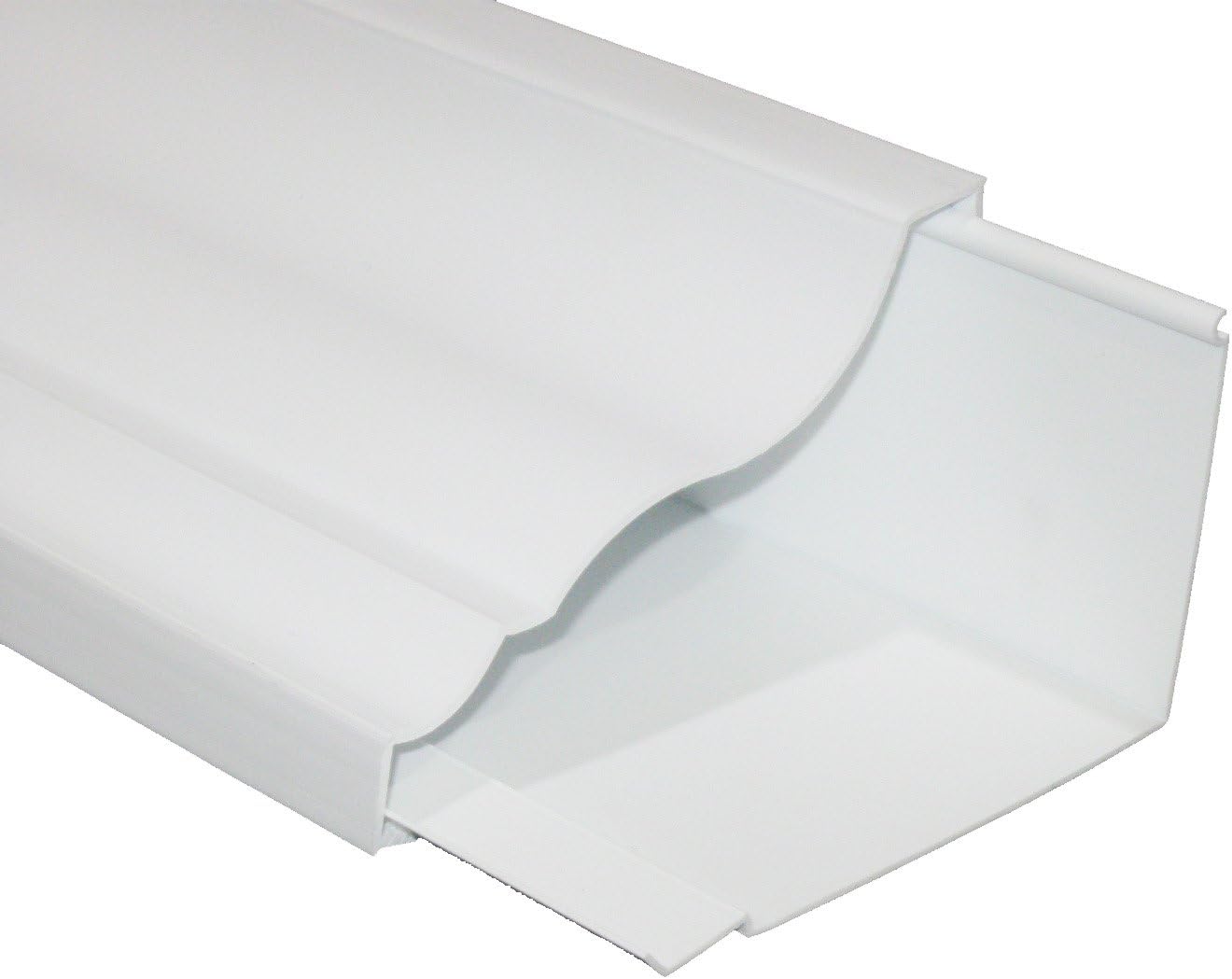 Classic 8 ft. x 4-5/8 in. x 1/8 in. PVC Crown Molding / Wire Raceway