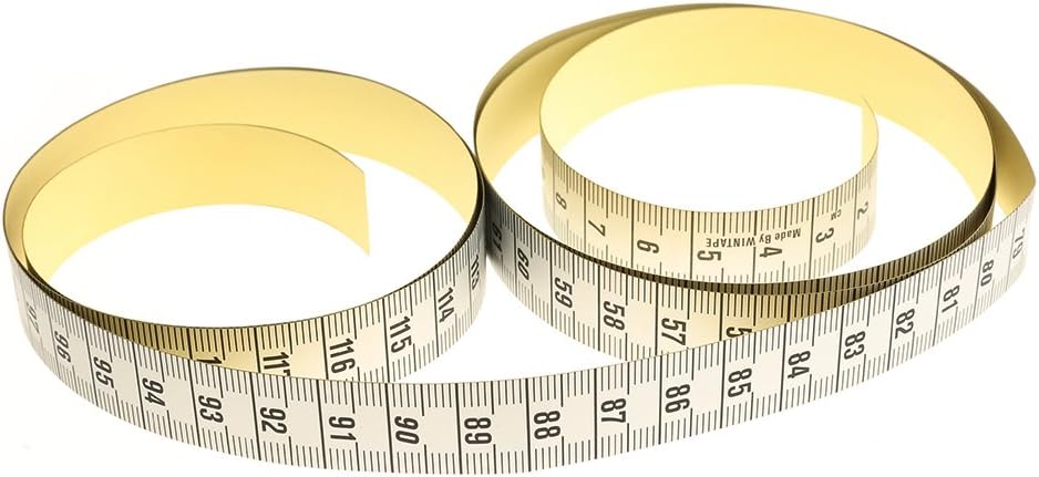 WIN TAPE Adhesive Silver Tape Measure with Sticky Back 150cm Length