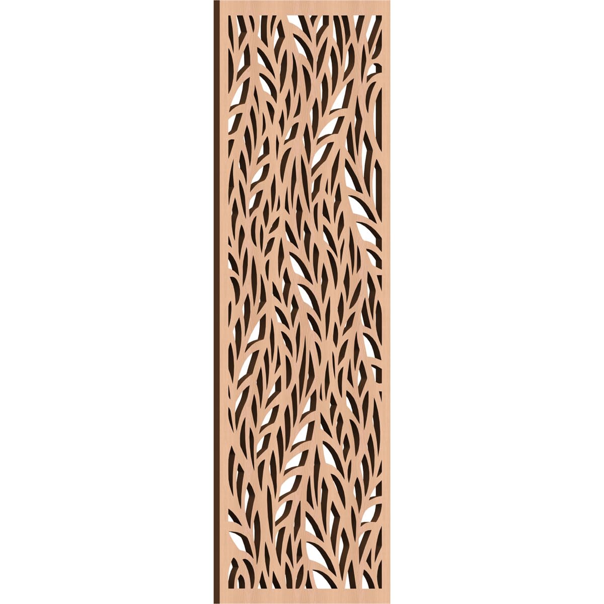 Ortonville Decorative Pierced Fretwork Wood Wall Panels, 13 3/8"W x 34 3/8"H x 3/8"T, Alder