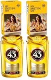 Licor 43 mit Milkshakeglas (1x 0,7L) – Cremiger Likör mit 31 Prozent – Limitierte Edition inkl. Glas in Dosenoptik – Optimal für Cocktails, Desserts und Licor 43 con Leche (Packung mit 2)