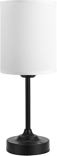 Kakanuo Cordless Table Lamp with Fabric Lampshade