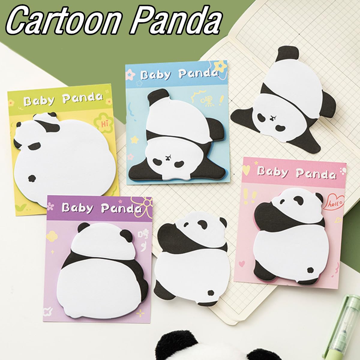 パンダ　付箋 Amazon.co.jp: RuiChy パンダ 付箋 かわいい 4種類 8冊 240枚 強粘着