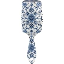 Fuzzy Blue Texture Hair Brush, Soft Bristles Detangling Brush - Detangler Hairbrush Glides Through Tangles For All Hair Types Wet Dry & Damaged Hair