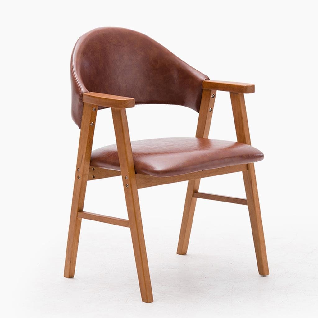 Lh$yu Stool Solid Wood Chair with armrests Armchair Assembly Stool Cloth with PU Cushion Breakfast Chair Suitable for Living Room Study Solid Color More Comfortable