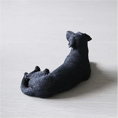 1 figura de labrador de resina de 5.11 pulgadas, regalos conmemorativos para perros pequeños, adorno de laboratorio negro, figuras de perro,