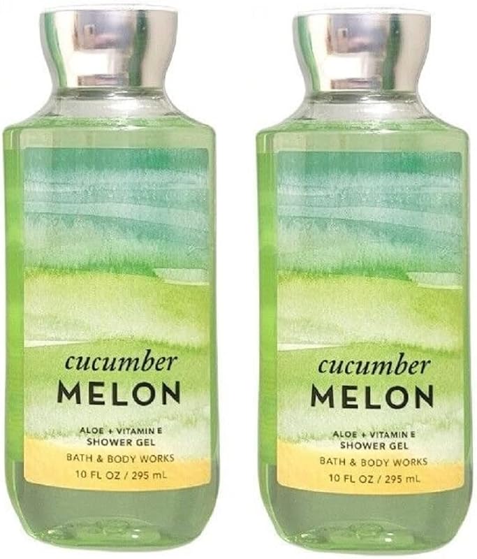 Gel de banho Bath & Body Works Cucumber Melon, 300 mL, Pacote com 2