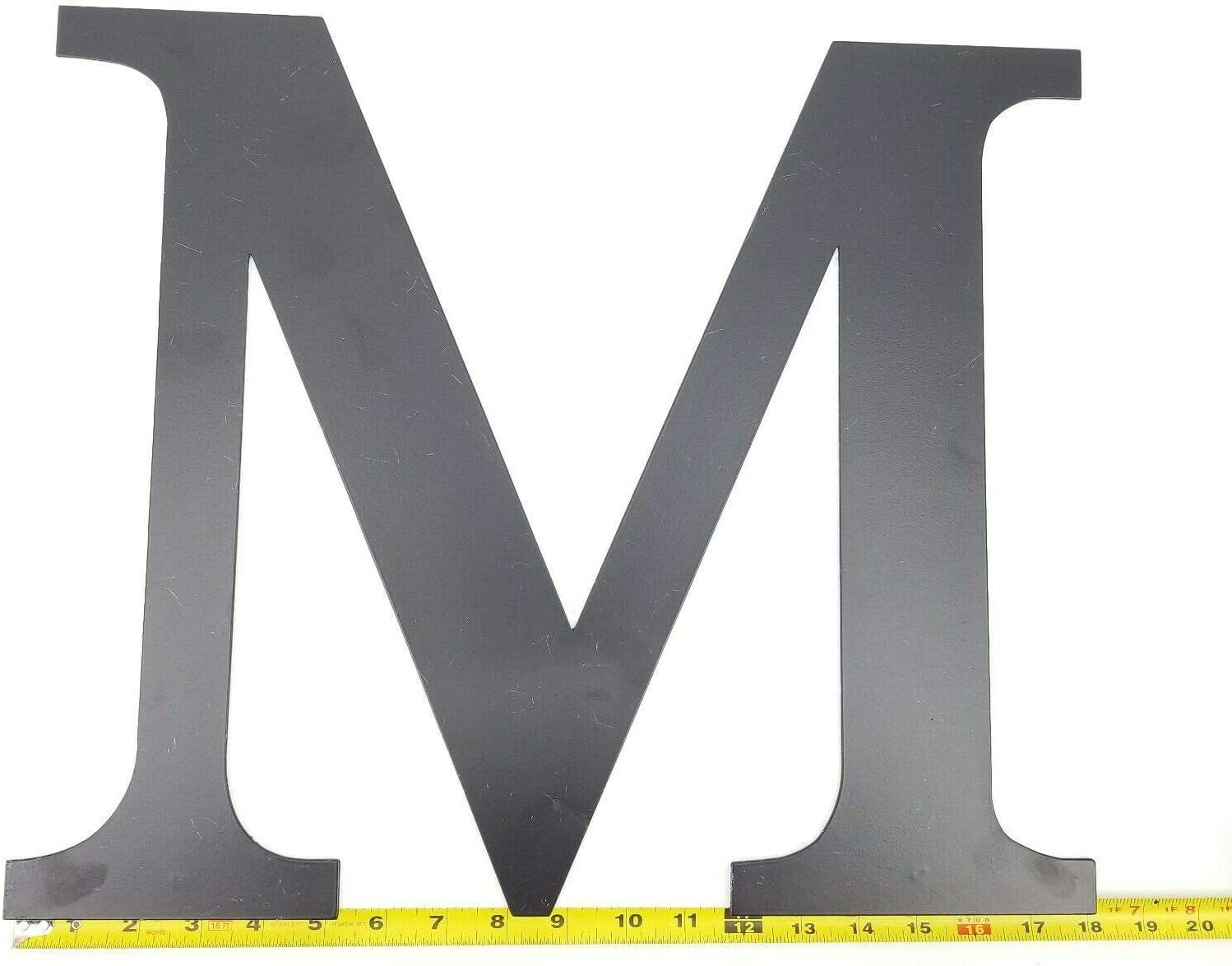 Bookishbunny 15 inch Letters Upper Case A-Z Wrought Iron Indoor Outdoor Handmade Metal Scrolled Signage Sign Door Wall Decoration Plaque Art (M)