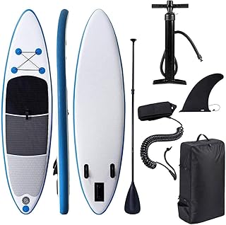 WBJLG Inflatable Stand Up Paddle Board for All Skill Levels with Accessories&Adjustable Paddle Double Action Pump