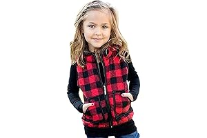 Toddler buffalo plaid vest for girls