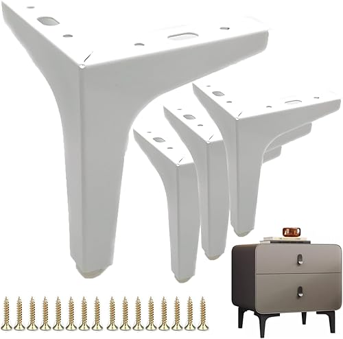 Miniatura 8 de Autuwintor Patas modernas de metal negro para muebles, patas de mesa de 7 pulgadas para sofá, cama, armario, patas de muebles modernos, juego de 4