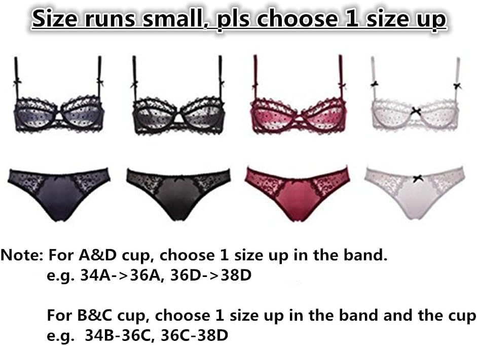 Women's Lumiere Lace Unlined Balconette Bra and Panty Set