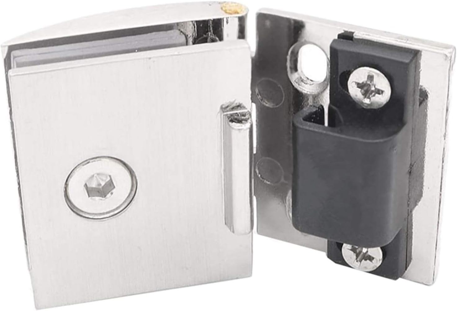 Tigrezy 4 Pièces Charnières De Porte En Verre En Acier Inoxydable Angle Douverture 180 Pour Verre De 5 8mm Depaisseur 81557000