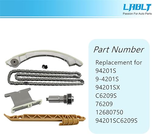 Miniatura 2 de LABLT Kits de cadena de distribución de repuesto para LaCrosse Impala Cavalier 9-3 HHR Cobalt Reemplazo para 9-4201SX