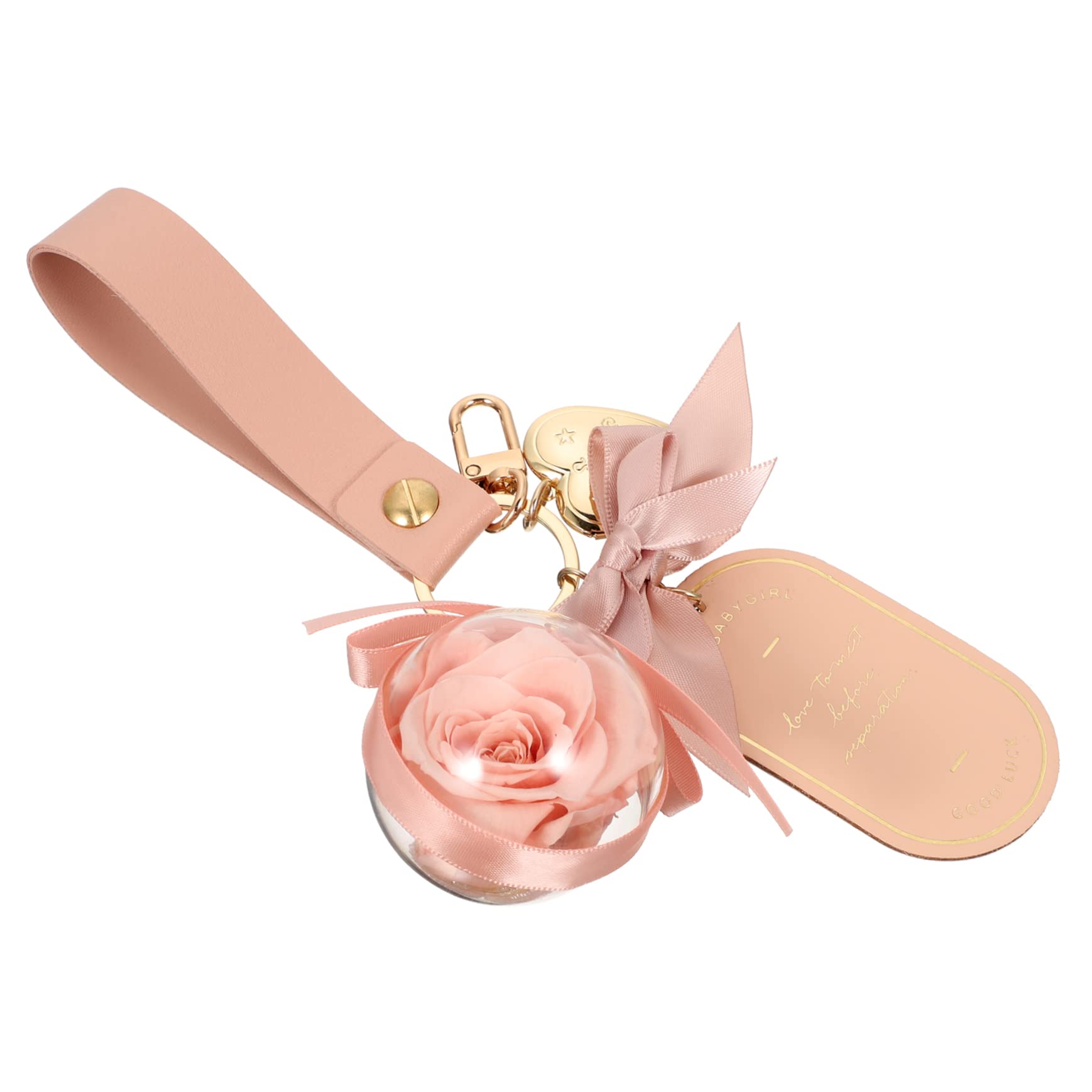 VALICLUD Llavero Flor Preservada Cadenas Colgante De Corazón Llaveros Felpa Equipo Kit Para Hacer Pulseras Con Cuentas De Arcilla Colgante De Coche De Flores Rosa Paño