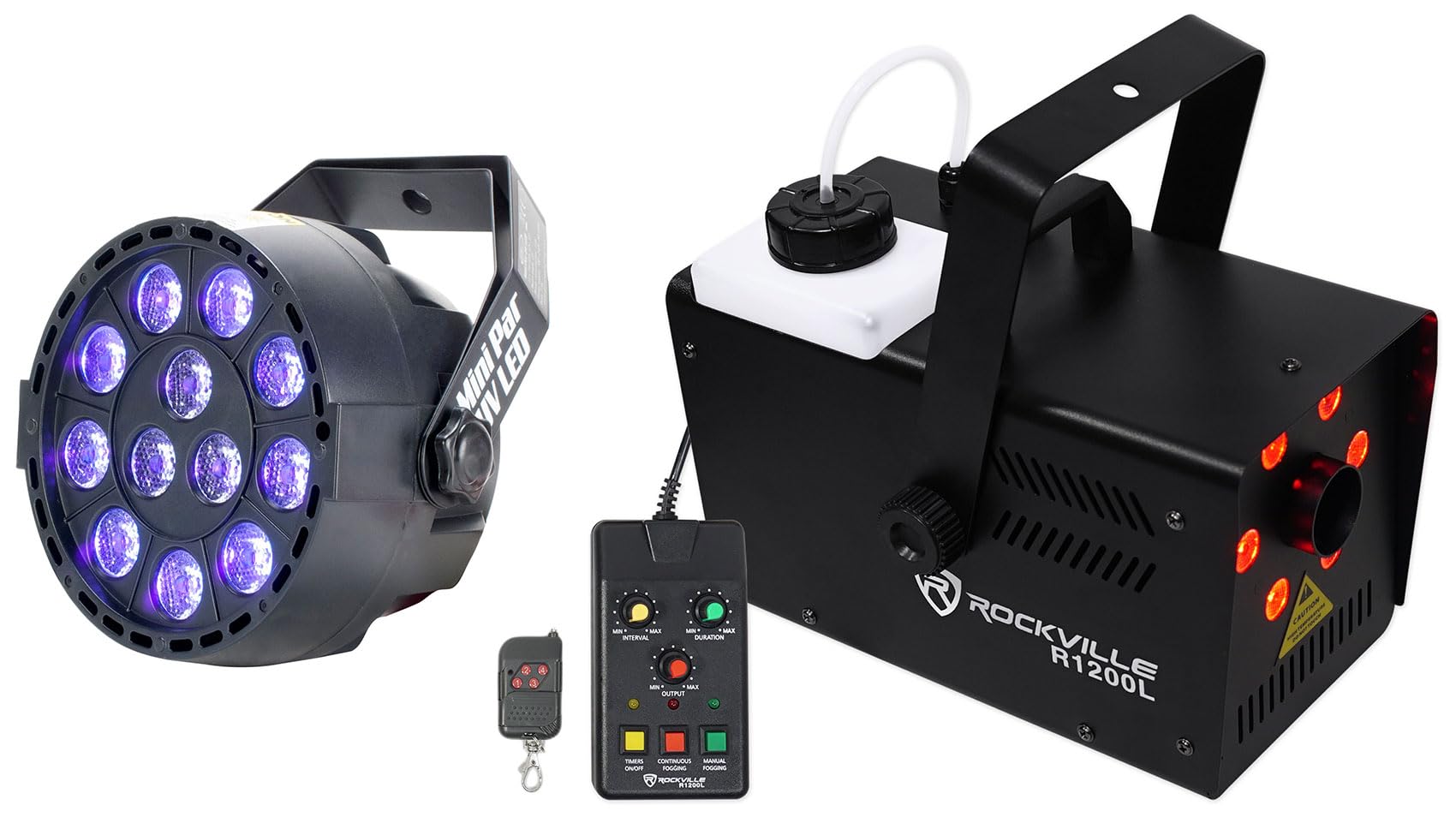 Amazon.com: (1) Rockville R1200L Fog/Smoke Machine w LED Lights