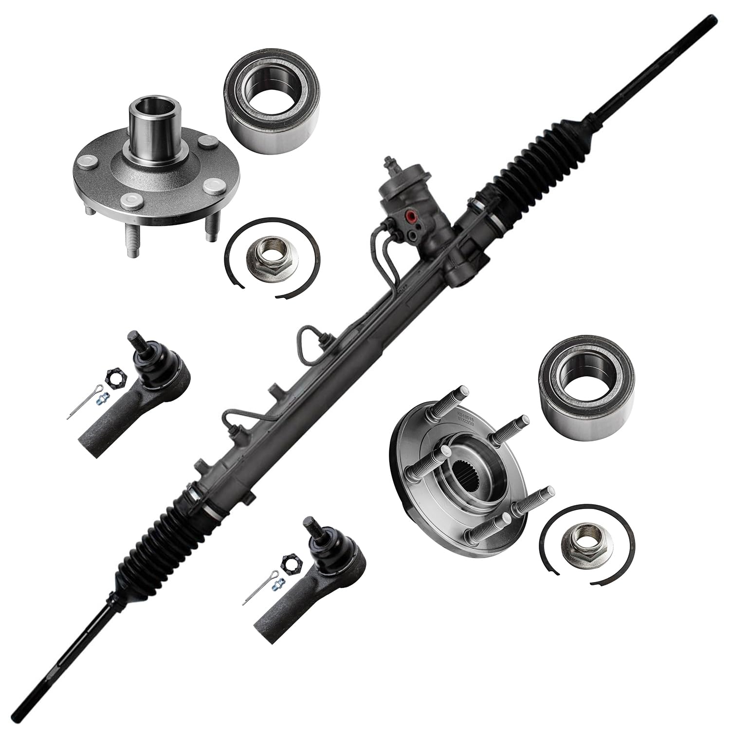 Amazon.com: Detroit Axle - 5pc Front Rack and Pinion Kit for Ford