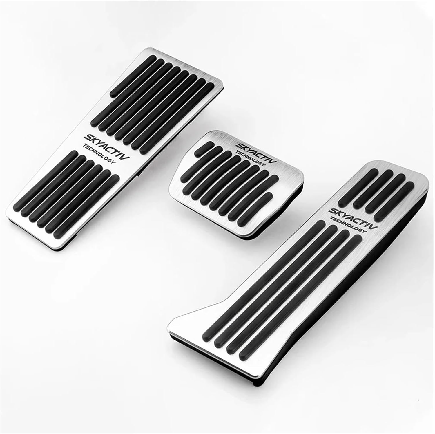 Car Accelerator Footrest Pedal Brake Clutch Pad Accessories Fit For 2 3 6 BM GJ CX-5 CX5 KE KF CX-3 CX7 CX-8 CX-9 Axela ATenza(LHD AT 3pcs Silver)