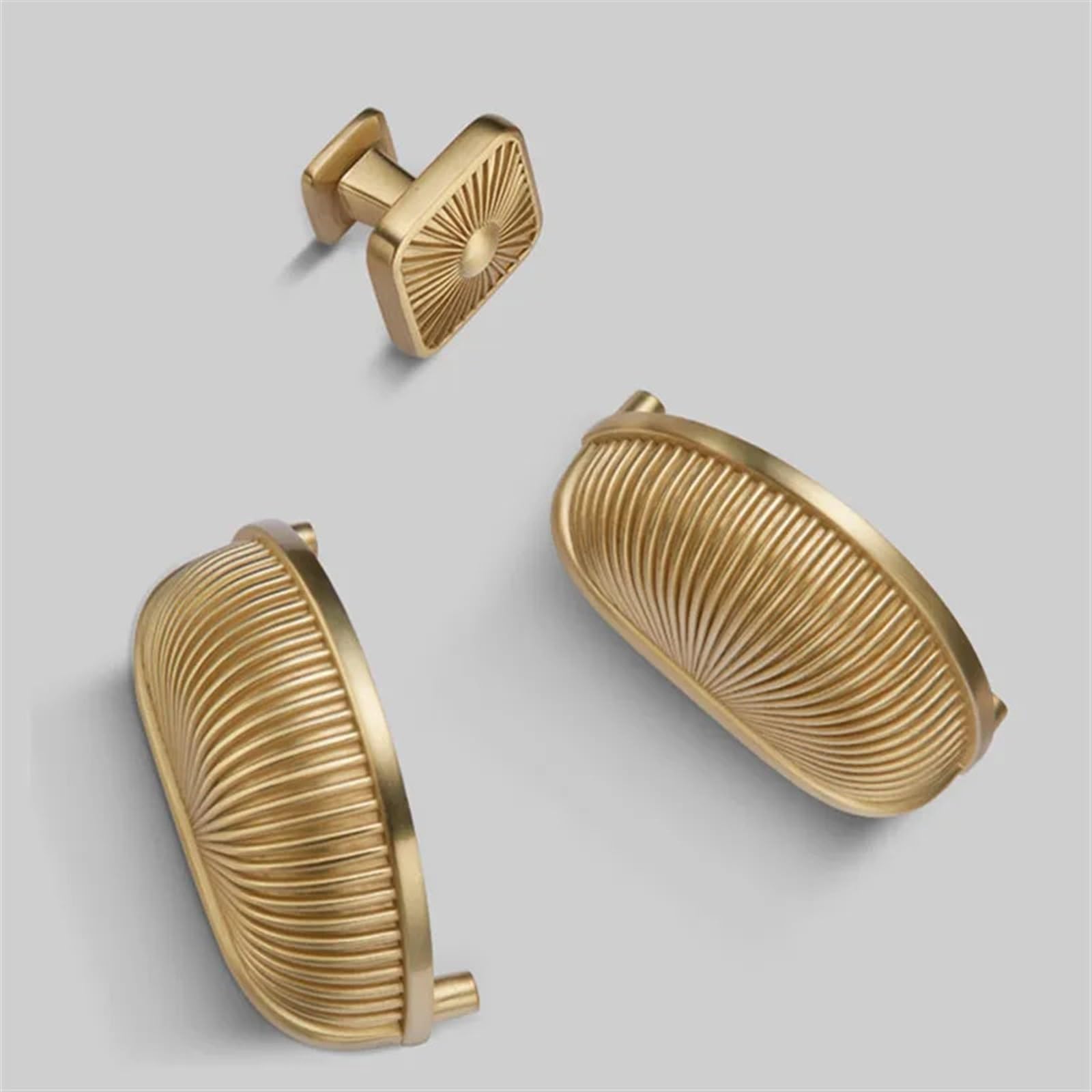 Bouton de meuble cuisine et poignée de tiroir coquille zinc SG-76mm