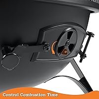 Vista 3 de SINGLYFIRE Chiminea Chiminea - Chimenea para exteriores para patio o patio trasero, hoguera de madera con cubierta de chimenea sin óxido, hierro