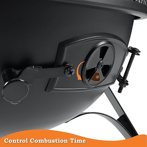 Miniatura 3 de SINGLYFIRE Chiminea Chiminea - Chimenea para exteriores para patio o patio trasero, hoguera de madera con cubierta de chimenea sin óxido, hierro