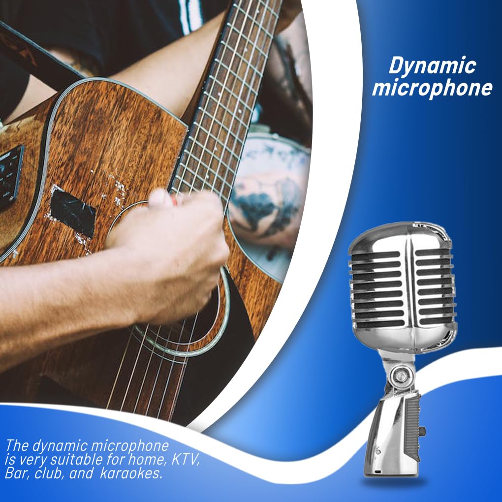 Micrófono dinámico, Barra portátil Vintage, Puesta en Escena, KTV, discurso, entrevista, Chat, micrófono, Accesorios de Audio para Cantante