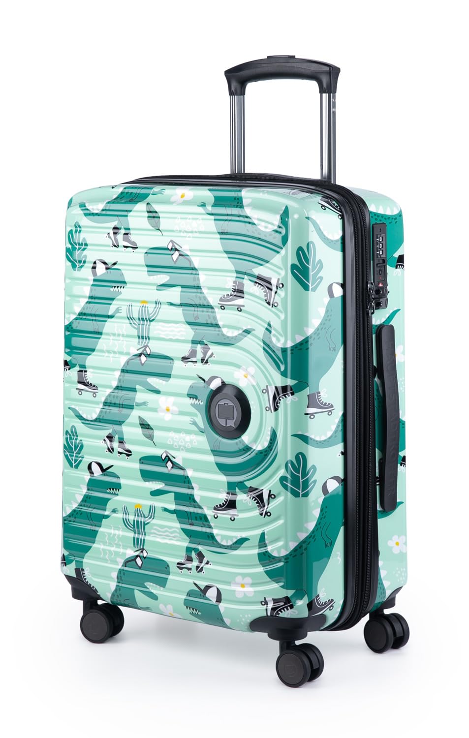 Hauptstadtkoffer - MITTE - Hand Luggage, Cabin Trolley with Extension, TSA, 4 Double Wheels, 55 cm, 55 liters, Dino Skater