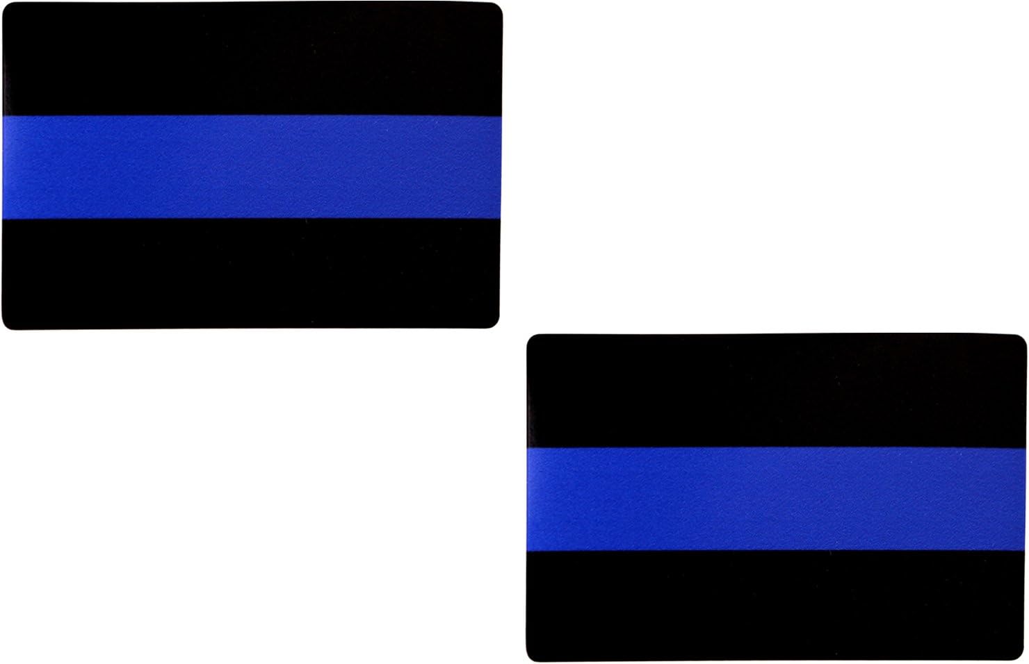 Reflective Blue Line Decals 2.5"x4 in. Blue & Black
