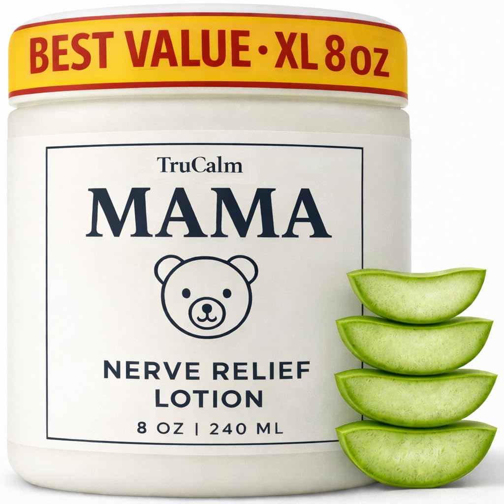 Mama Lotion – Neuropathy Nerve Relief Cream with Magnesium Chloride - Maximum Strength Comfort for Feet, Hands, Legs, Toes - Fast-Absorbing and Non-Greasy Formula for Food and Leg Comfort - 8 Oz
