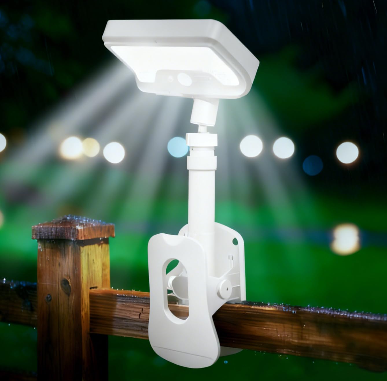 Solar Lights Outdoor,Motion Sensor Outdoor Lights, 92 LEDs 600LM Solar Fence Lights Outdoor Waterproof LED,Solar Lights for Chain Link Fence,Deck,Camping(White)
