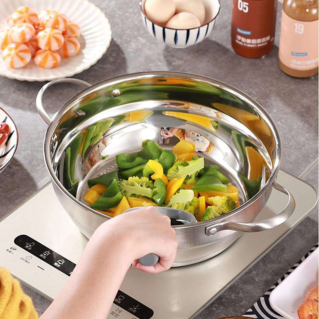 Stainless Steel Small Steamer Household Thickened Soup Pot Hot Pot Layer Steamed Bun Pot Gas Induction Cooker