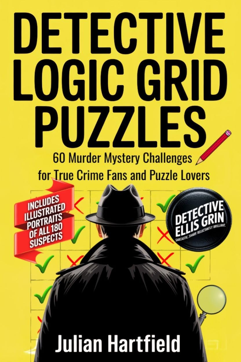 Detective Logic Grid Puzzles: 60 Murder Mystery Challenges for True Crime Fans and Puzzle Lovers