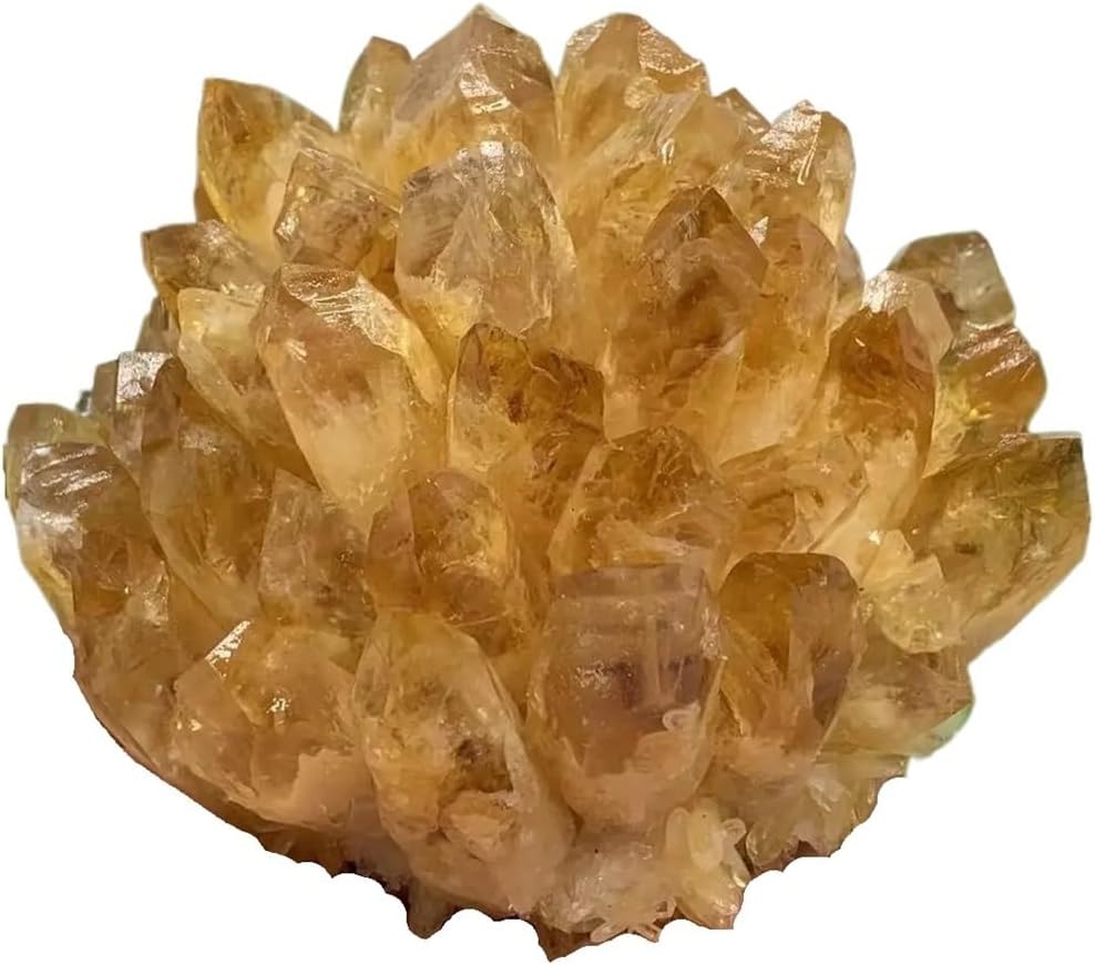 350-450g Raw Citrine Quartz Stone Crystal Cluster Yellow Stones Home Decoration 1pcs