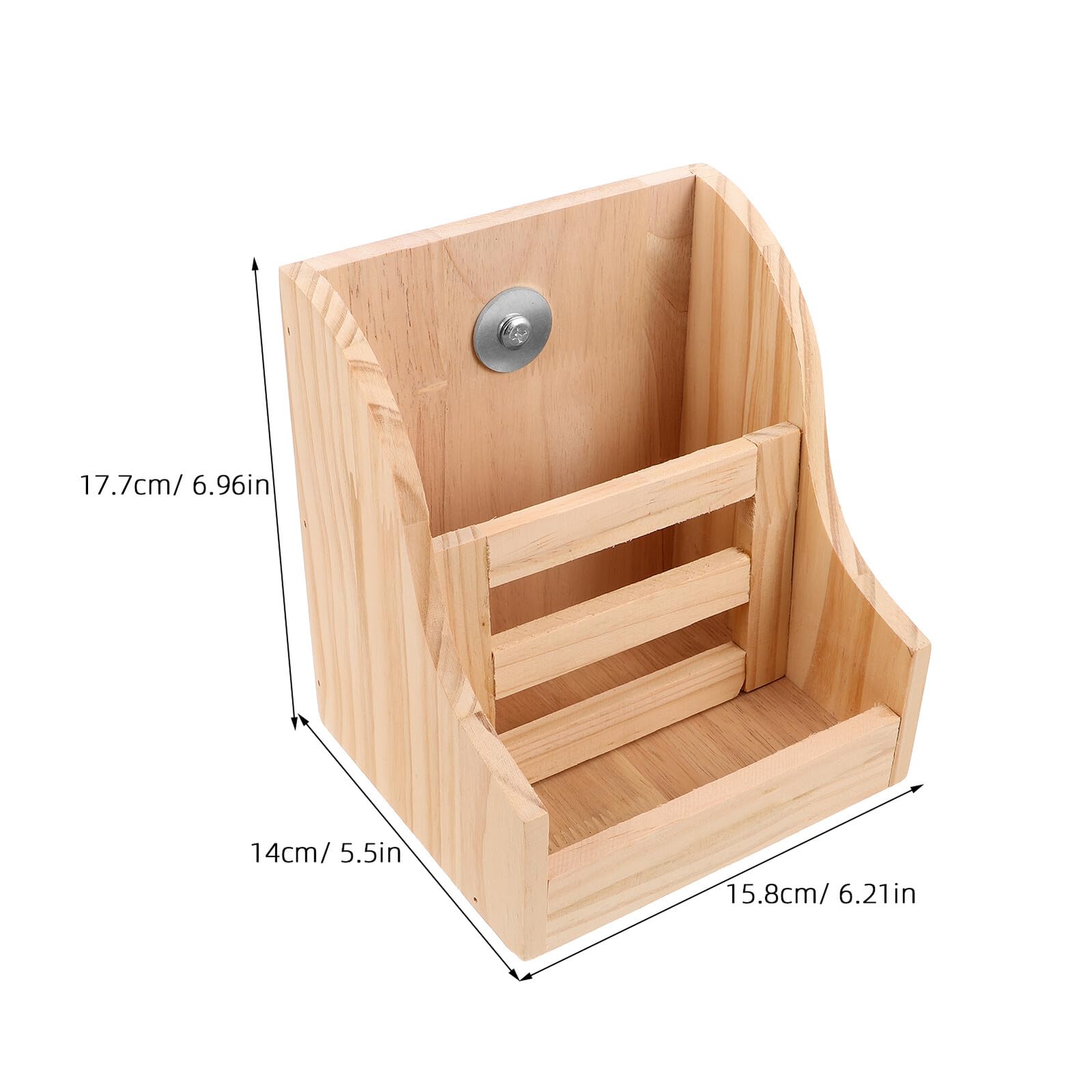 Holz Heuraufe mit Futternapf, 2-in-1 für Meerschweinchen | Chinchilla Geeignet, Integriertes Design, Einfache Montage, Strukturierte Form, Kompakt für Kleintiere