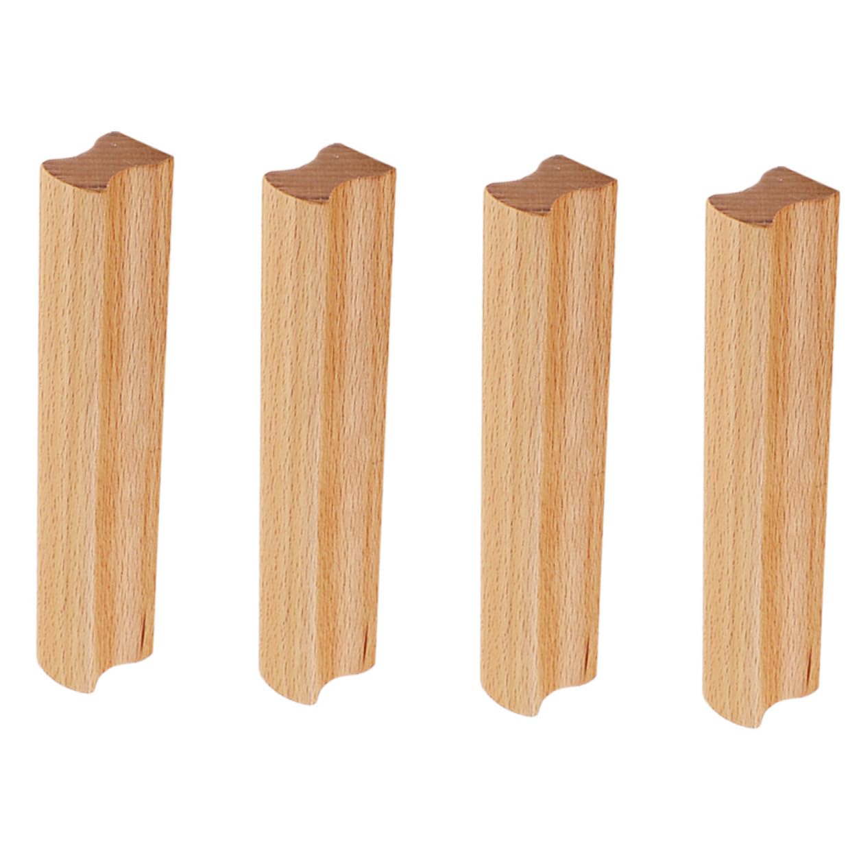 Tiradores de madera para armarios y tocadores SHINEOFI, pomos de madera maciza de 4 piezas