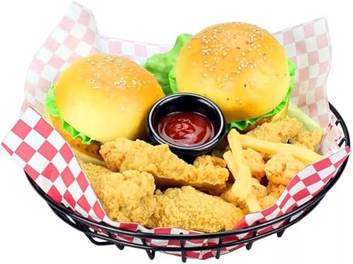 Miniatura 4 de Cestas de comida rápida Cestas de comida ovaladas Bandejas para servir alimentos para papas fritas Hamburguesas sándwiches sándwiches de pollo Fruta