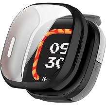 Screen Protector Case Compatible for Fitbit Ace LTE, Premium Soft TPU Slim Plated Protective Cover [Scratch-Proof] for Google Fitbit Ace LTE Kids Smartwatch Band Accessories Black