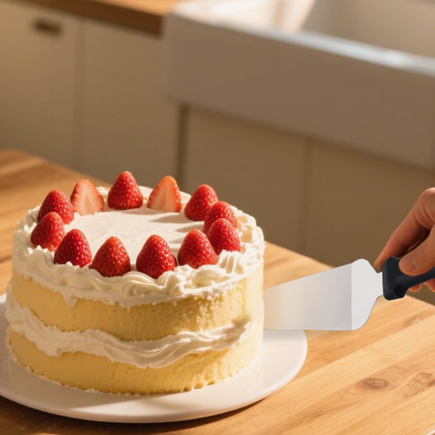 30 Pack10 Inch Pie Server, Pizza Spatula with Plastic Handle, Stainless Steel Triangular Pie Server Spatula for Pastry, Dessert, Cake, Tart, Pizza