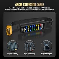 Vista 3 de Caja de ruptura OBD2, con pantalla de voltaje, indicador LED y detector de protocolo OBDII automotriz para comunicación/detección