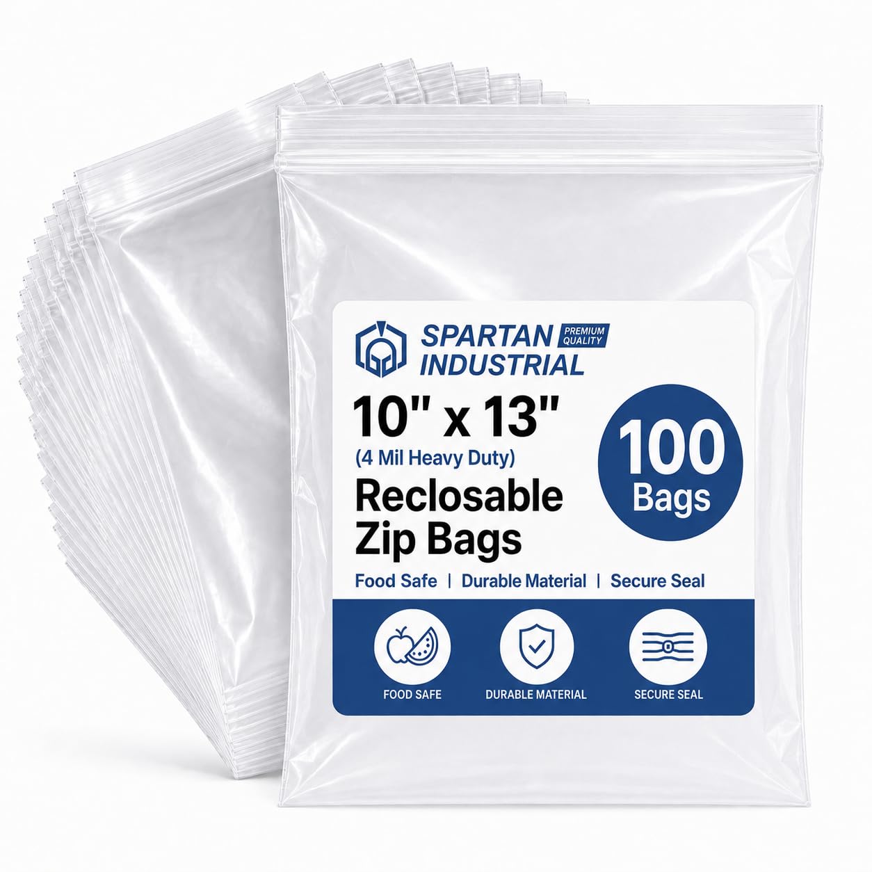 Amazon.com: Spartan Industrial - 10” X 13” (100 Count) 4 Mil Thick