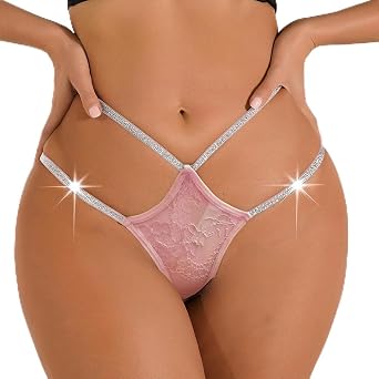 Sexy Women Lace G-String Transparent Double Strap Low Waist Thong Breathable Panties Underwear Sensual Tangas