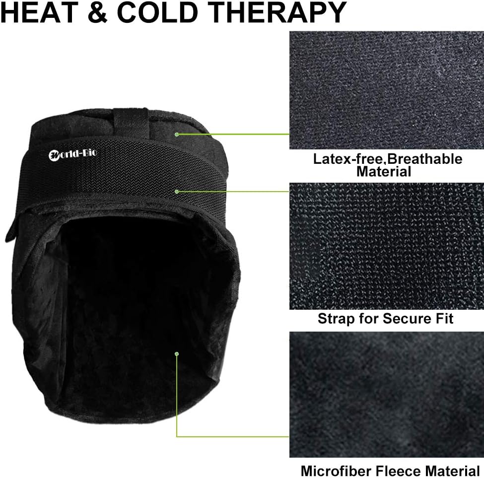 Super Brands Headache Relief Ice Pack, Reusable Cold and Hot Gel Pad Pain Relief for Migraine, Sinus Pressure, Stress and Neck Tension, Flexible Hot Cold Therapy for Injuries, Joint Pain, Chemo, Fever, Menopause