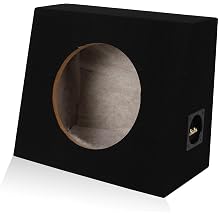 Single 10" Subwoofer Angled Truck or Hatchback Box Enclosure