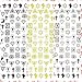 PMSMT 1 Blatt Tai Ji Kreuz Diamant Linie Diagramm Totems Muster Kleber Nail Art Aufkleber Abziehbilder DIY   Tipps F307# Gold Silber Schwarz Weiß