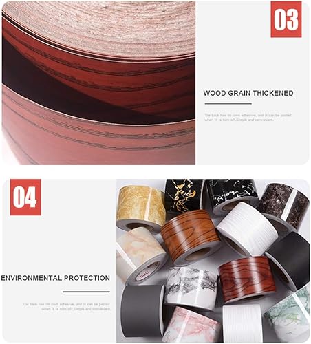 Miniatura 5 de Cozylkx Papel tapiz de vinilo autoadhesivo de 4 x 16 pies, despegar y pegar, impermeable, con grano de mármol, calcomanías de pared para decoración