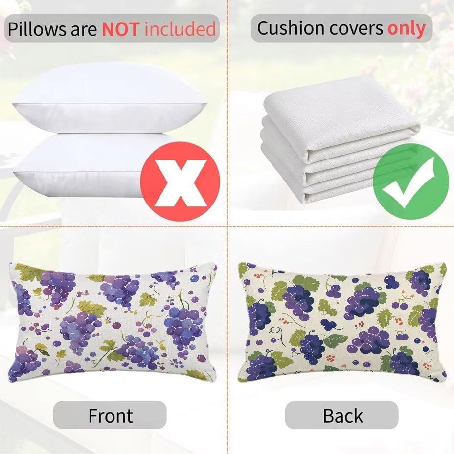 Housse de coussin de jardin avec fermeture éclair invisible 80x100