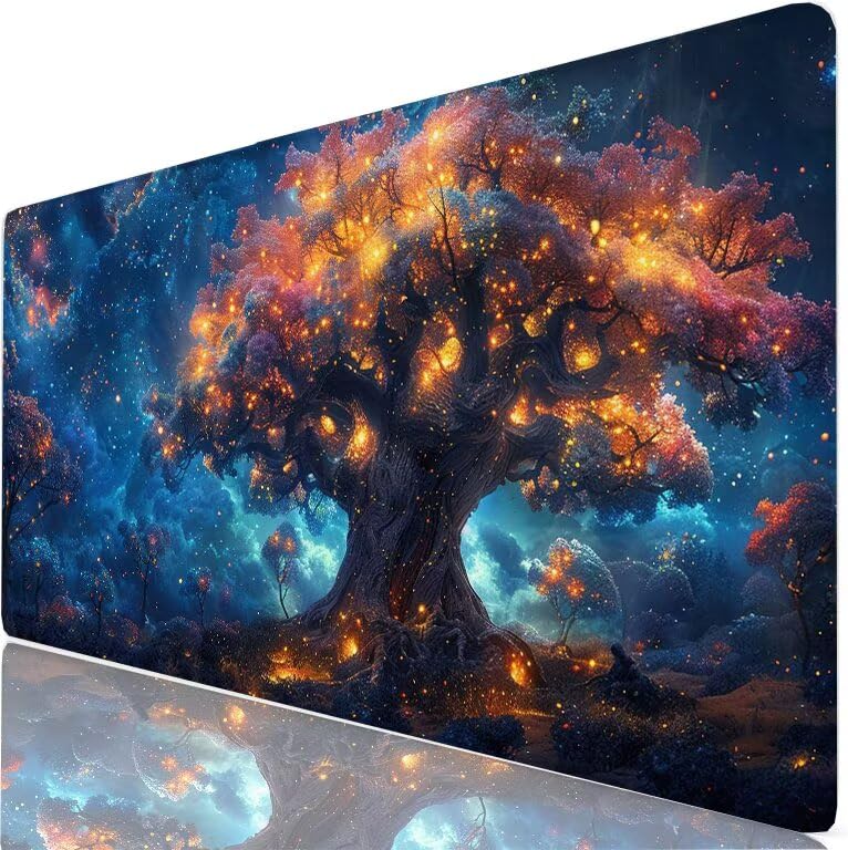 Bosque Alfombrilla Escritorio XXL 700x400 mm Sueño Mouse Pad Grande, Protector de Mesa Impermeable, Alfombrilla Ratón XL con Base Antideslizante, Accesorios Oficina Modernos Regalo para Familia H0-359