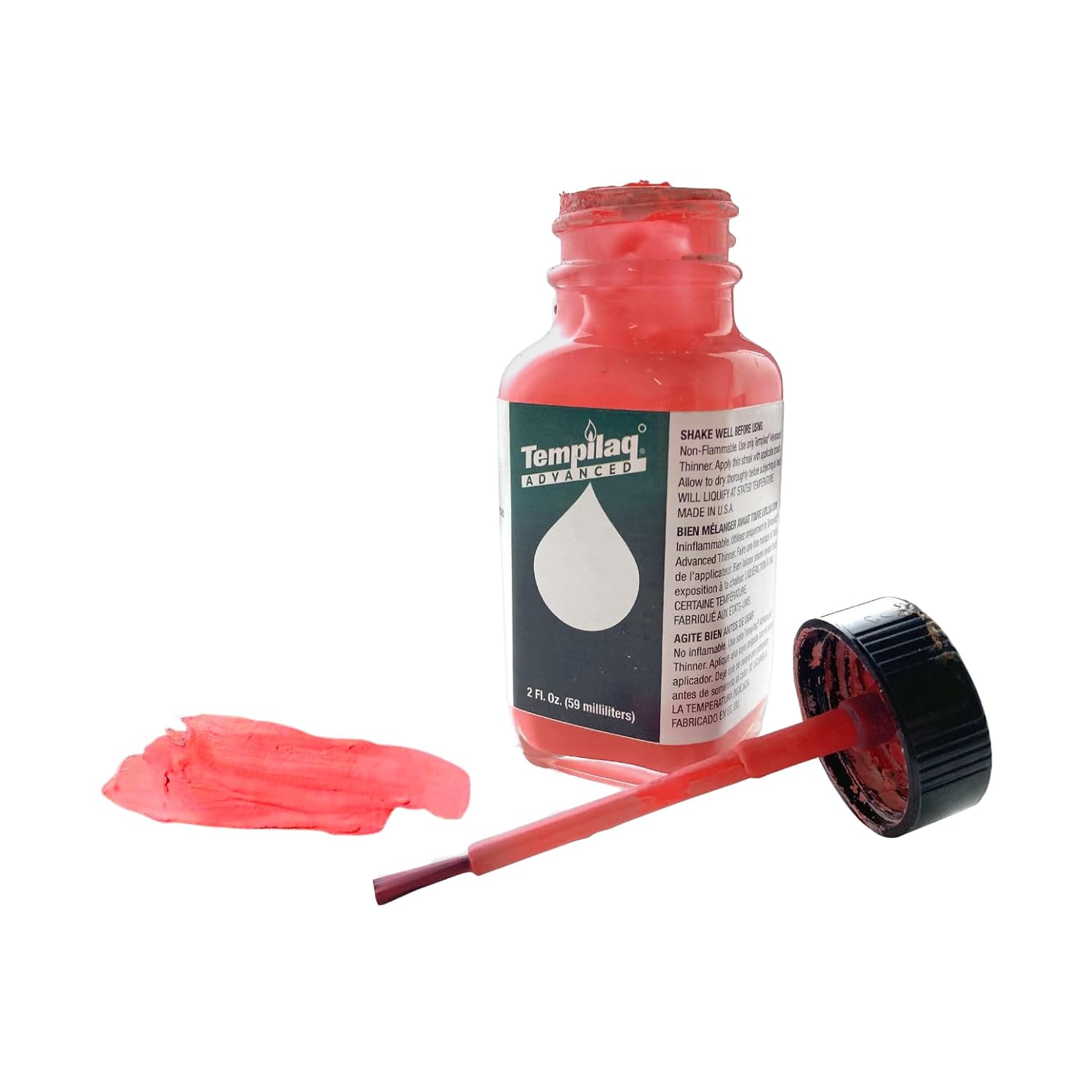 Tempil 24410 TEMPILAQ Advanced TL037 Temperature Indicating Liquid, 191 Degree C/375 Degree F, 2 oz. Ideal for Heat Treating, Brass Annealing, and Glass production, Made in USA