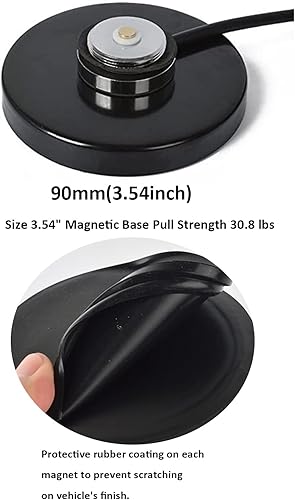 Miniatura 5 de HYS Antena NMO de doble banda VHF/UHF presintonizada para radios móviles de 6.6 ft 27.6 in con base magnética Cable RG58 de 16.4 ft PL-259 UHF Mag